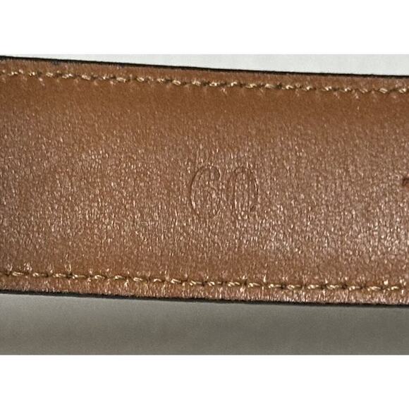 Trafalgar Cortina Bos Indicus Mens Sz 60 Clean Brown Big Tall Leather Dress Belt - Picture 4 of 6